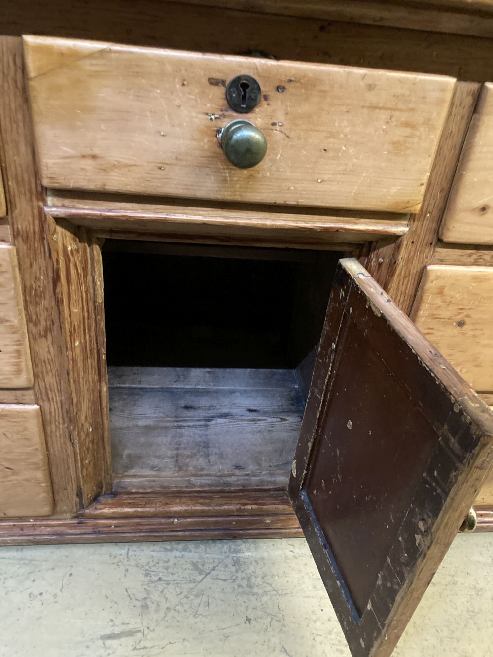A Victorian pine dresser, width 170cm depth 64cm height 218cm